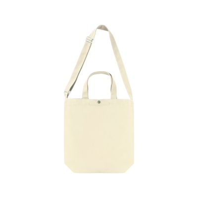 Сумка Helfer из хлопка на кнопке с регулирующейся лямкой, натуральный-4