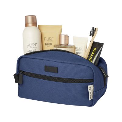 Косметичка Joey из холста, переработанного по стандарту GRS, объемом 3,5 л, нэйви-4