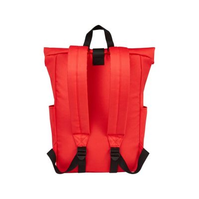 Рюкзак Byron 15,6 объемом 18 л со скручиваемым верхом, изготовленный из переработанного ПЭТ по стандарту GRS, красный-2