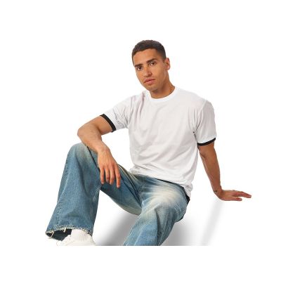 Футболка Rotterdam мужская, белый/черный-1