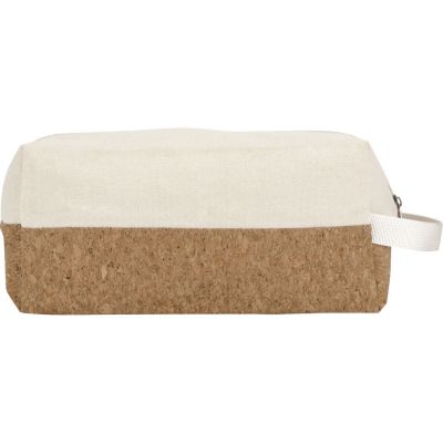 Несессер Corky хлопковый с пробковой вставкой, натуральный-3