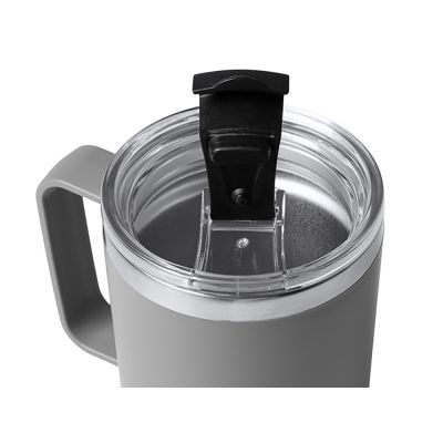 Термокружка Кенчер с двойными стенками из нержавеющей стали 304 и полипропилена, серый-2