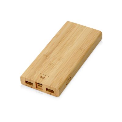 Внешний беспроводной аккумулятор из бамбука Bamboo Air, 10000 mAh-0