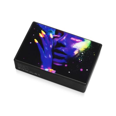 Портативная колонка Concept с полноцетной печатью, черный-12