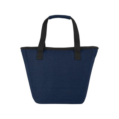 Пищевая сумка-холодильник Joey из брезента, переработанного по стандарту GRS, объемом 6 л на 9 банок, темно-синий-2