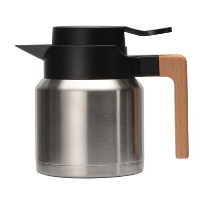 Кофепот с деревянной ручкой, 850 мл, серебристый-2