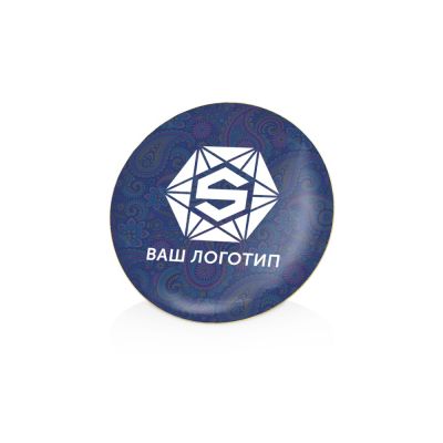 Значок металлический Круг, золотистый-0