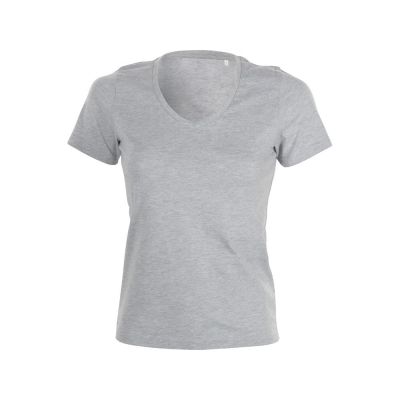 Футболка Heavy Super Club N женская с V-образным вырезом, серый меланж-7