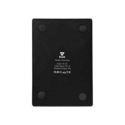 Беспроводная зарядка-подставка с подсветкой Glow box, черный-9