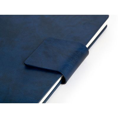 Бизнес блокнот А5 Monoi с клапаном, твердая обложка, 128 листов, темно-синий-6