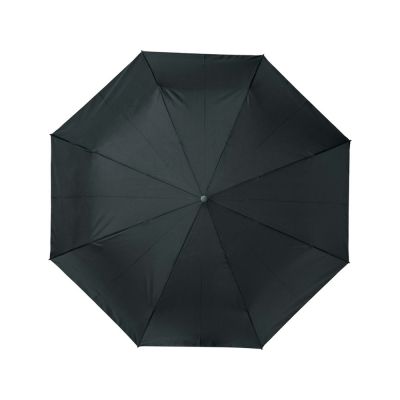 Автоматический складной зонт Bo из переработанного ПЭТ-пластика, черный-1