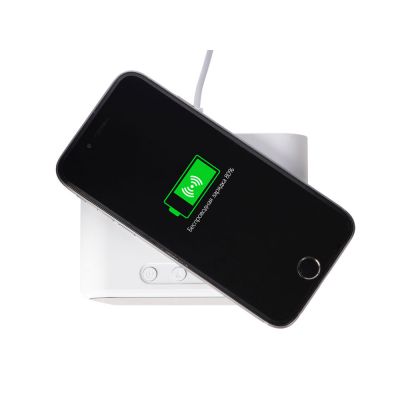 Настольные часы с функцией беспроводной зарядки Wake, 10 Вт-7