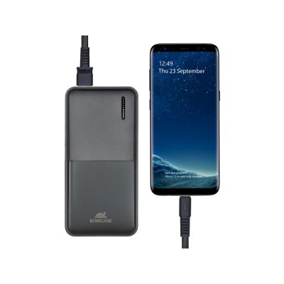 RIVACASE VA2571 (20000 мАч) QC/PD внешний аккумулятор, черный 12/24-8