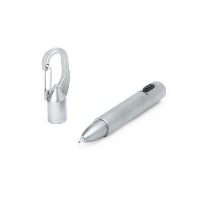 Ручка ARAYA со светодиодным фонариком, серебристый-3