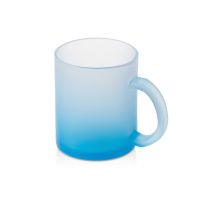 Стеклянная матовая кружка Омбре с градиентом для сублимации, синий