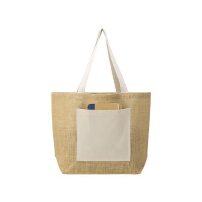 Сумка Jute джутовая с широким дном, натуральный-7