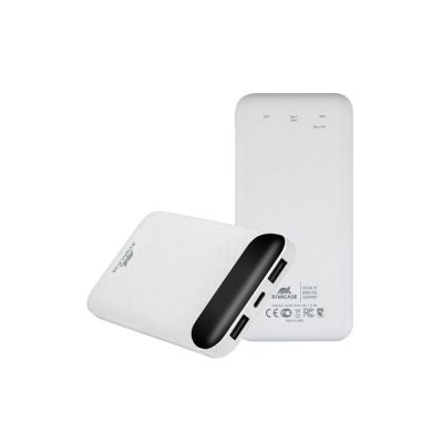 RIVACASE VA2240 (10000mAh) с дисплеем, белый, внешний аккумулятор 12/48-18