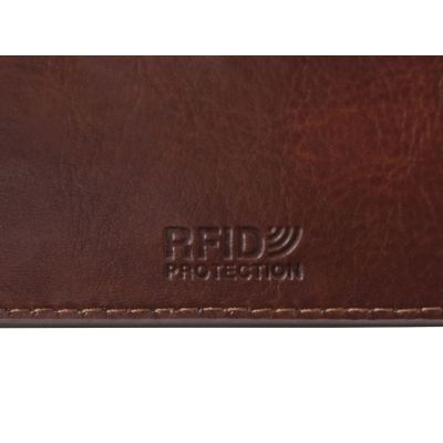 Картхолдер для 6 пластиковых карт с RFID-защитой Fabrizio, коричневый-6