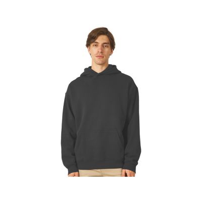 Толстовка с капюшоном оверсайз Berlin унисекс, темно-серый-1