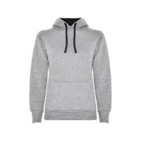 Толстовка с капюшоном Urban женская, серый/черный