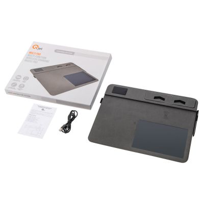 Многофункциональный коврик для мыши Multi Pad с беспроводной зарядкой и LCD экраном, 10 Вт, черный-13