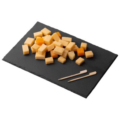 Прямоугольная доска Toscana для закусок, сланцевая 30х20 см-0