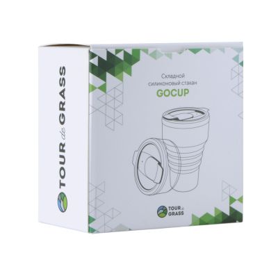 Силиконовый складной стакан GoCup, темно-серый-6