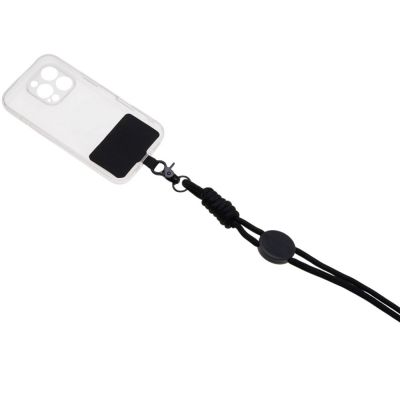 Ремешок на шею для телефона Нэко, черный-2