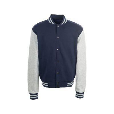 Бомбер Oxford, темно-синий/серый меланж, унисекс-8