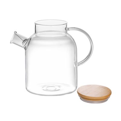 Стеклянный чайник с бамбуковой крышкой Sencha M-1