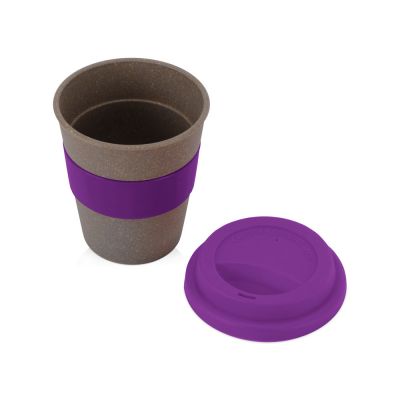 Стакан с силиконовой крышкой Cafe, фиолетовый-1