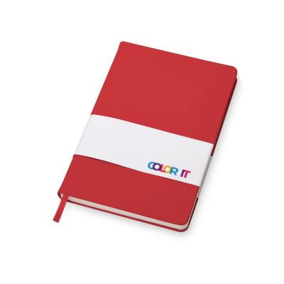 Бизнес-блокнот С3 софт-тач с магнитом, твердая обложка, 128 листов, красный-7