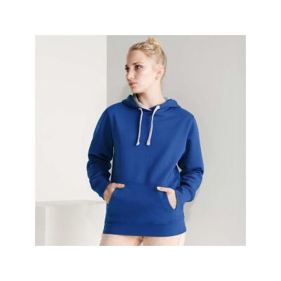 Толстовка с капюшоном Urban женская, королевский синий/белый-4