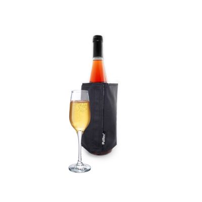 Охладитель-чехол для бутылки вина или шампанского Cooling wrap, черный-0
