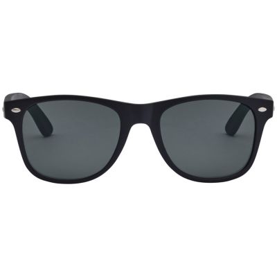 Бамбуковые солнцезащитные очки Arlo с черным покрытием - сплошной черный-1