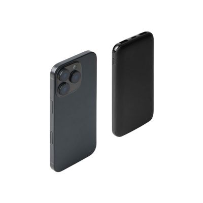 Набор из внешнего акуумулятора и универсального кабеля с подсветкой лого Reserve LED, 10000mAh, черный-13