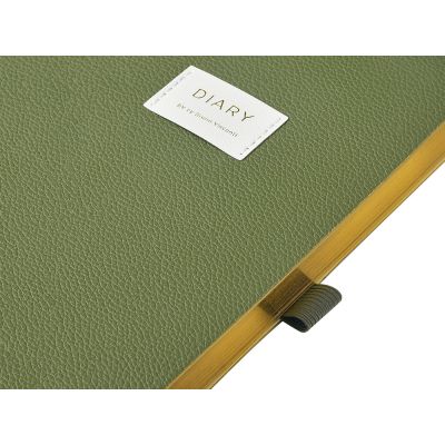 Ежедневник недатированный А5 Verde с нашивкой, зеленый-5