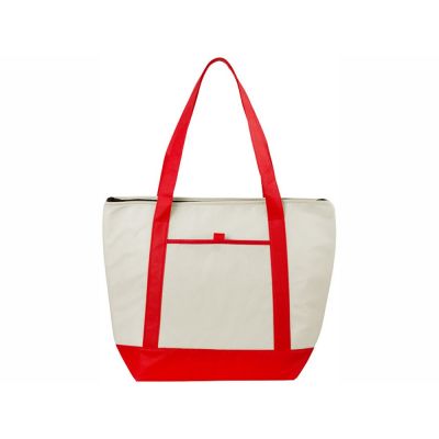 Сумка-холодильник Lighthouse, натуральный/красный-4