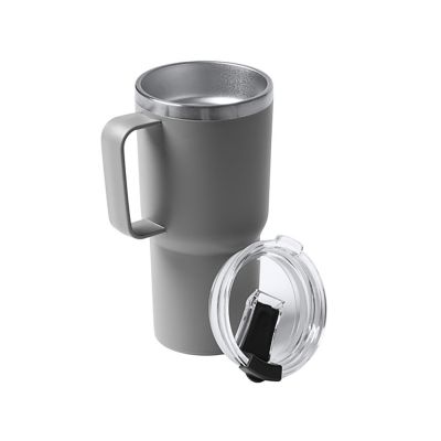 Термокружка Кенчер с двойными стенками из нержавеющей стали 304 и полипропилена, серый-3
