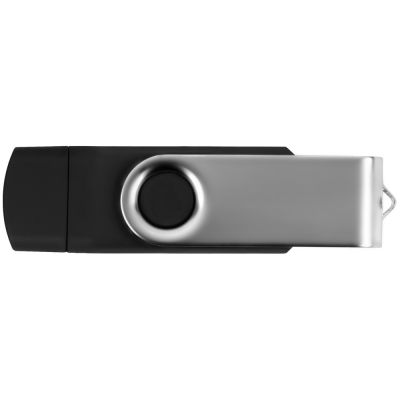 USB/micro USB-флешка 2.0 на 16 Гб Квебек OTG, черный-3