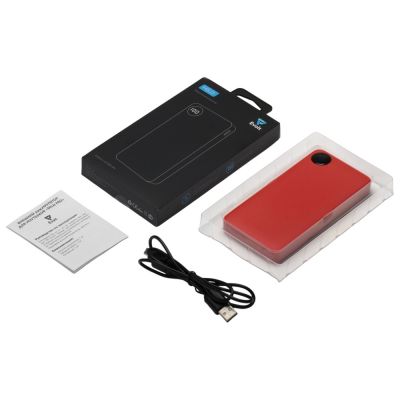 Внешний аккумулятор с дисплеем Mild, 10 000 mAh, красный-7