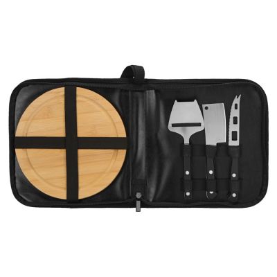 Набор для сыра с приборами Fabrizio, черный-8