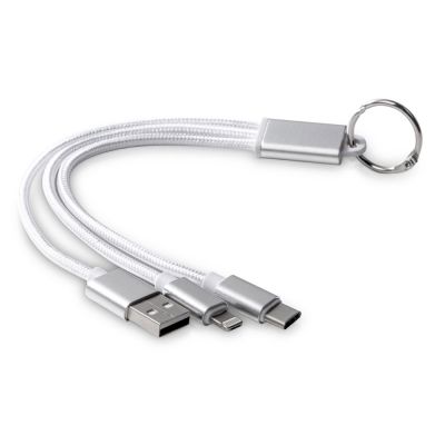 Кабель для зарядки Tres с брелоком, серый-0