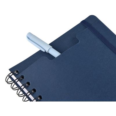 Ежедневник недатированный на гребне А5 Pragmatic, темно-синий-3