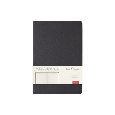 Ежедневник недатированный А5 Megapolis Nappa, черный-1