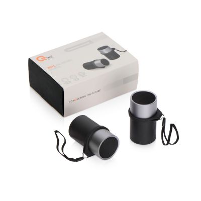 Портативные парные колонки Qjet TWS Mates с черными кольцами-6