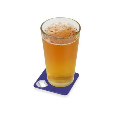 Подставка для кружки с открывалкой Liso, черный/синий-1