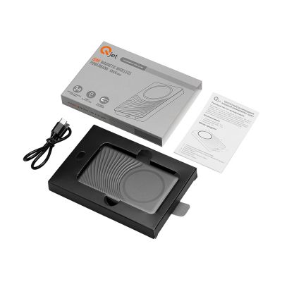 Магнитный беспроводной внешний аккумулятор, QC/PD Сёрф, 10000 мАч, серый-8