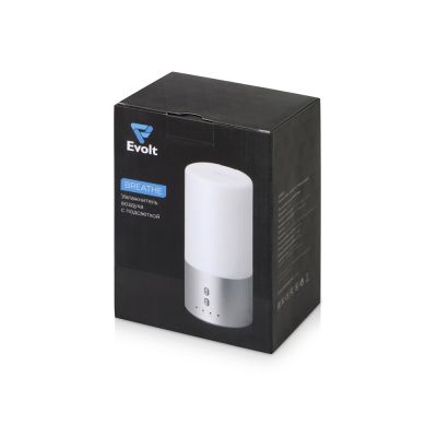 Увлажнитель воздуха с подсветкой Breathe, белый/серебристый-3