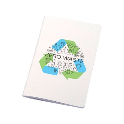 Блокнот Fabia с переплетом, изготовленный из рубленой бумаги, белый-6